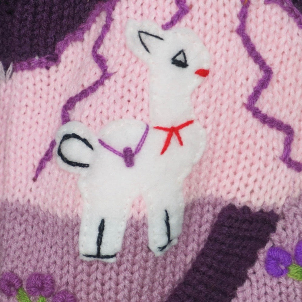 Traditional Peruvian Jumper - Deep Purple