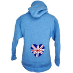 Boy's London jumper with a zip and hood, guardsman and phone box on.