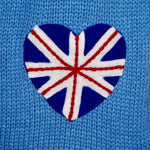 Boy's London jumper with a zip and hood, guardsman and phone box on.